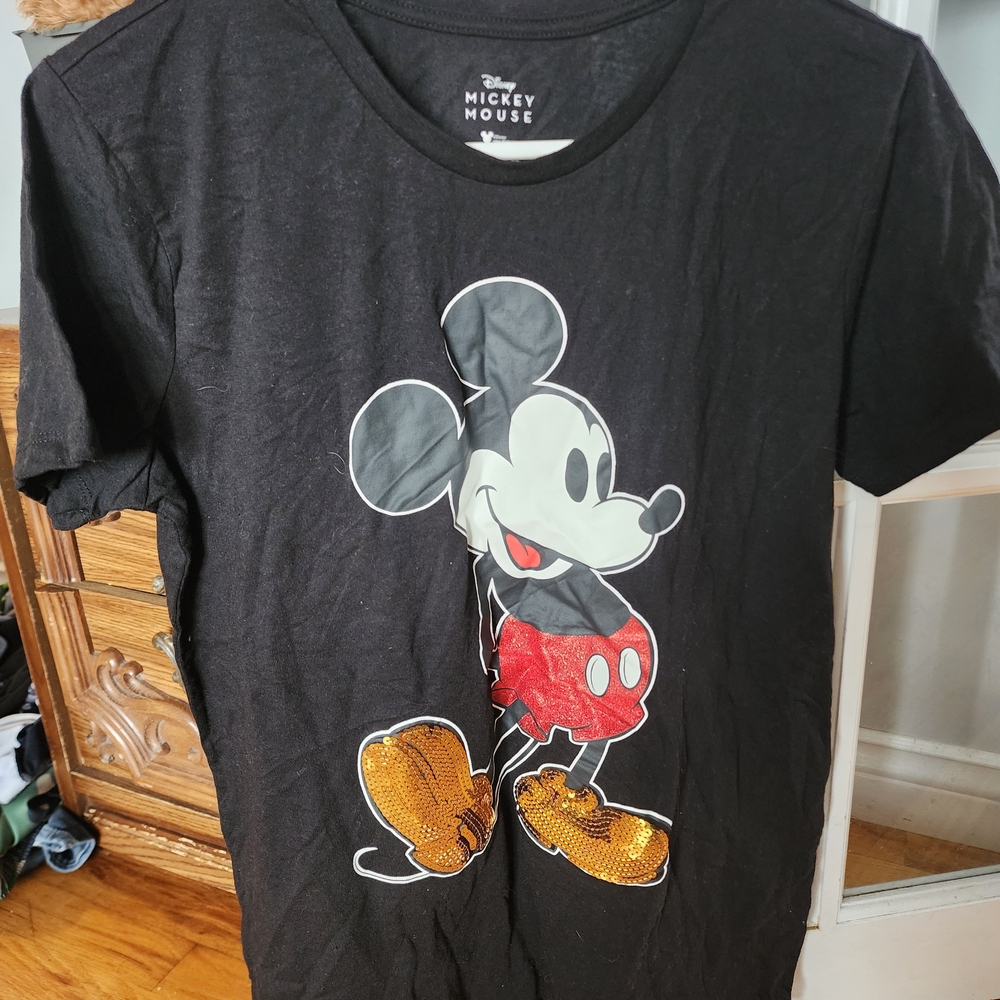 Disney Black Mickey Mouse Short Sleeve Tee